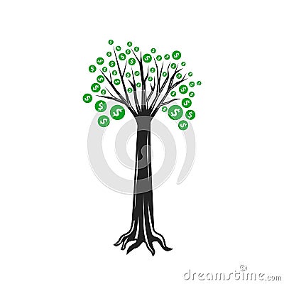 money trees icon symbol vector Vector Illustration