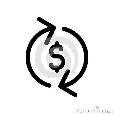 Money turnover icon Stock Photo