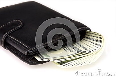 Money in a wallet Stock Photo