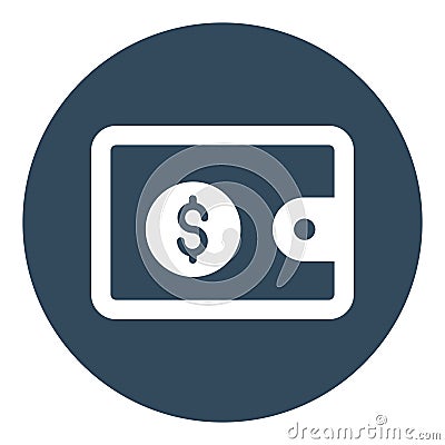 Money Wallet Isolated Vector icon which can easily modify or edit Vector Illustration