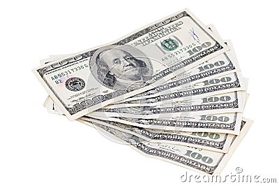 Money on a white background Stock Photo