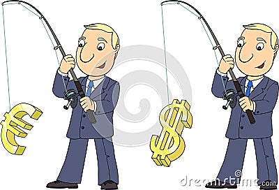 Moneycatchers Vector Illustration