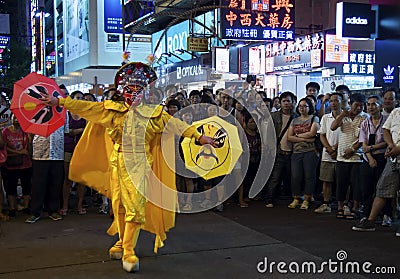 Mongkok at night Editorial Stock Photo