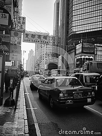 Mongkok street shot Editorial Stock Photo