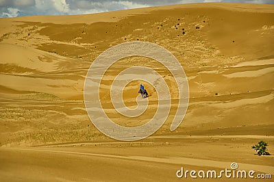 Mongolia. Sands Mongol Els Stock Photo