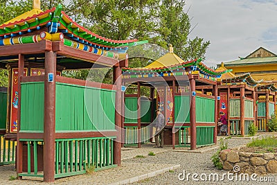 Mongolia - Ulaanbaatar - Gandantegchinlen Monastery Editorial Stock Photo