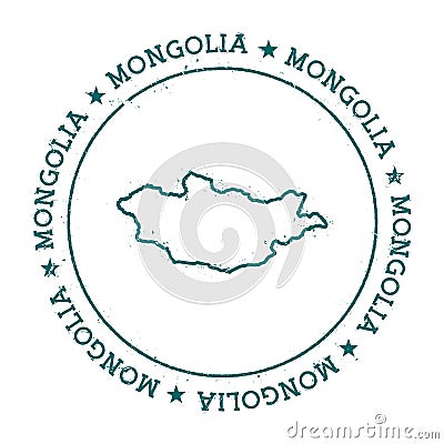 Mongolia vector map. Vector Illustration