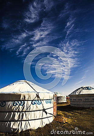 Mongolian home Stock Photo