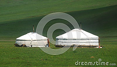 Mongolian home Stock Photo