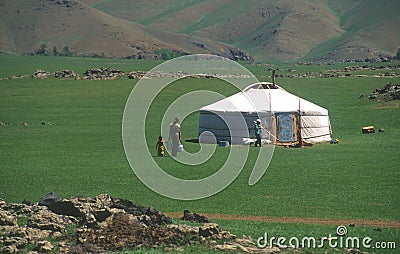 Mongolian home Stock Photo