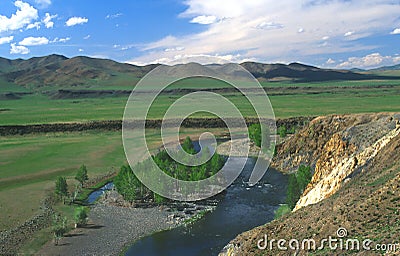 Mongolian landscape Stock Photo