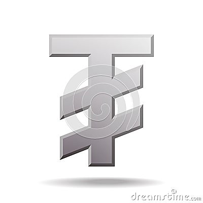 Mongolian tugrik currency symbol Vector Illustration