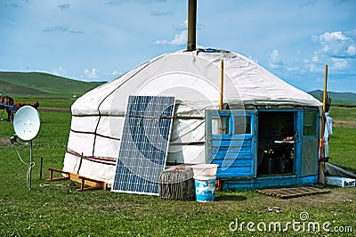 Mongolian Yurt Stock Photo