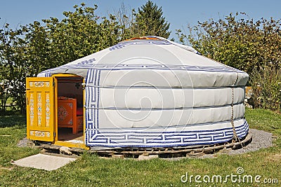 Mongolian yurt Stock Photo