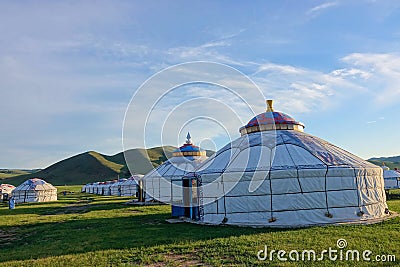 Mongolian yurts Stock Photo