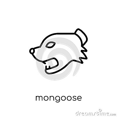 Mongoose icon. Trendy modern flat linear vector Mongoose icon on Vector Illustration