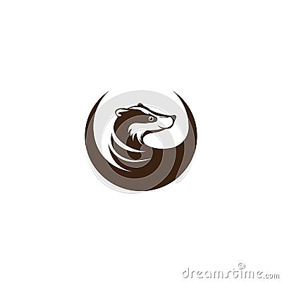 mongoose logo illustration circular abstract design vector Vector Illustration