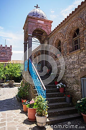 Moni Agiou Ioannou Theologou monastery, Lesbos, Greece Stock Photo