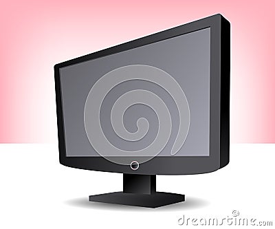 Monitor flat icon Vector Illustration