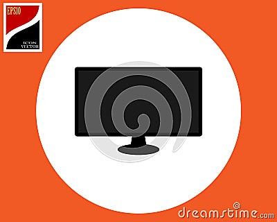 Monitor icon for computer Vector Illustration