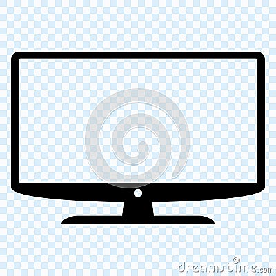 Monitor icon, modern tv icon, TFT LED wide screen smart tv icon Vector Illustration