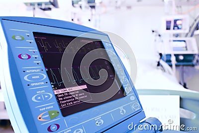 Monitor in the modern clinic. Stock Photo