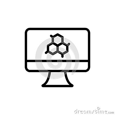 Monitor, molecule icon. Simple color vector elements of stinks icons for ui and ux, website or mobile application Stock Photo