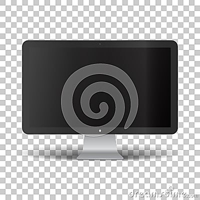 Monitor on transparent background. Vector Illustration