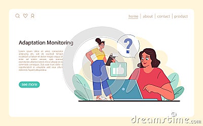 Monitoring the Adaptation Process concept Vector Illustration