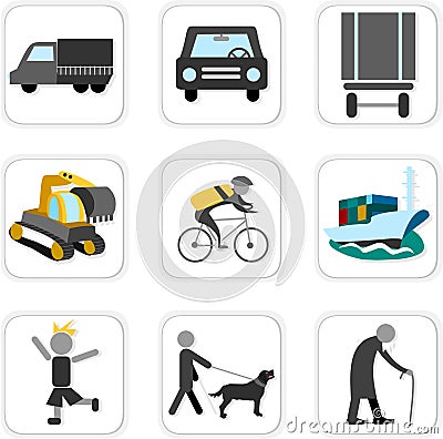 Monitoring icons Vector Illustration