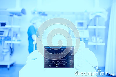 Monitoring patient in the hospital Stock Photo