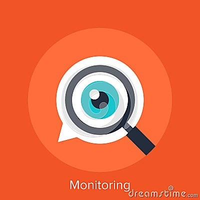 Monitoring Vector Illustration