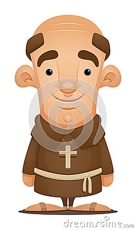 Monk Vector Illustration