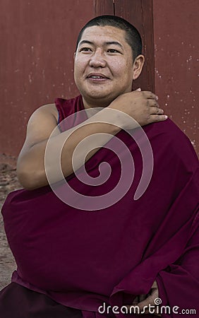 Monk Buddhist Temple Mongolia Editorial Stock Photo
