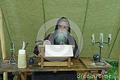 Monk chronicler Stock Photo