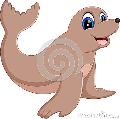 Monk Seal Animal Vector Illustration