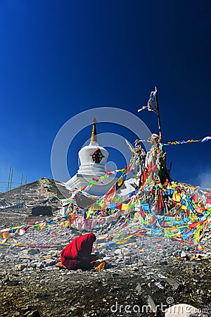 Monk are sreciting Buddhist scriptures Editorial Stock Photo