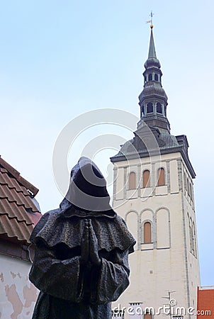 Monk statue Stock Photo