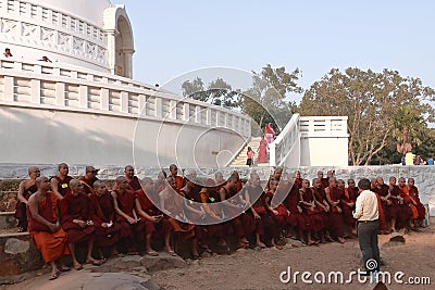 Big group of Buddhist monk Editorial Stock Photo