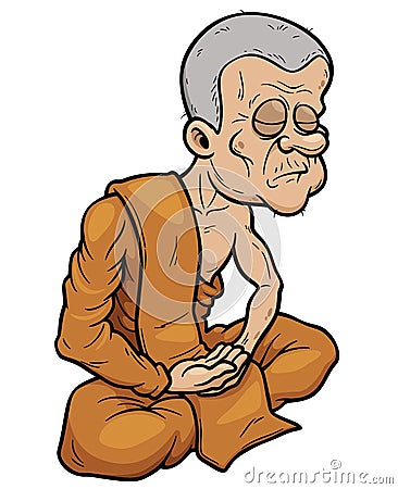 Monk Vector Illustration