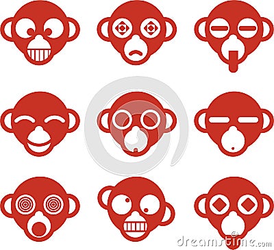 Monkey avatar Cartoon Illustration