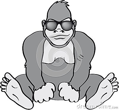 Cartoon character monkey Vector Illustration