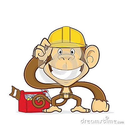 Monkey builder Vector Illustration