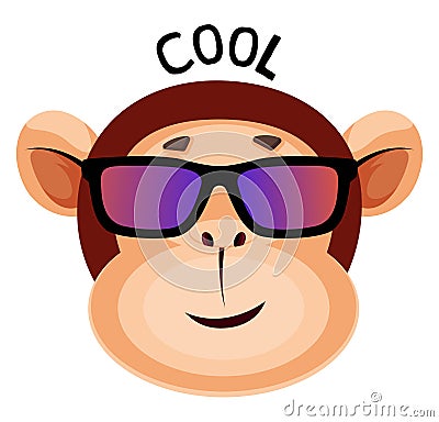 Monkey is feeling cool, illustration, vector Vector Illustration