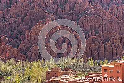 Monkey fingers rock formations in Dades Gorge in Morocco Editorial Stock Photo