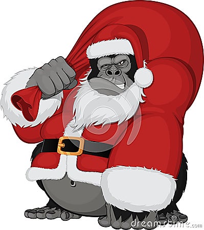 Monkey with gifts Vector Illustration