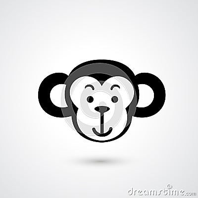 Monkey head icon vector Vector Illustration