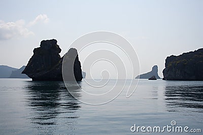 Monkey island among Ang Thong archipelago Stock Photo