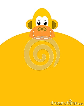 Monkey isolated. Chimpanzee head on white background Vector Illustration