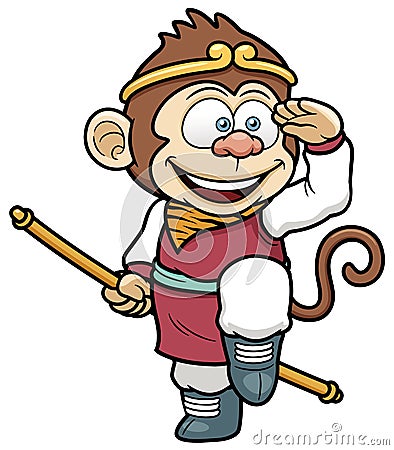 Monkey king Vector Illustration